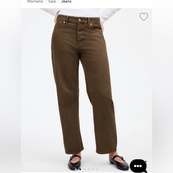 Madewell Darted Barrel Leg Jeans in driftwood brown - Picture 4 of 7